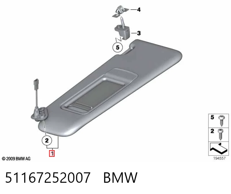 51167252007 BMW Pala contra o sol
