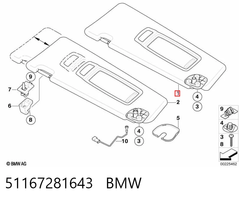 Pala contra o sol para BMW X6 E72
