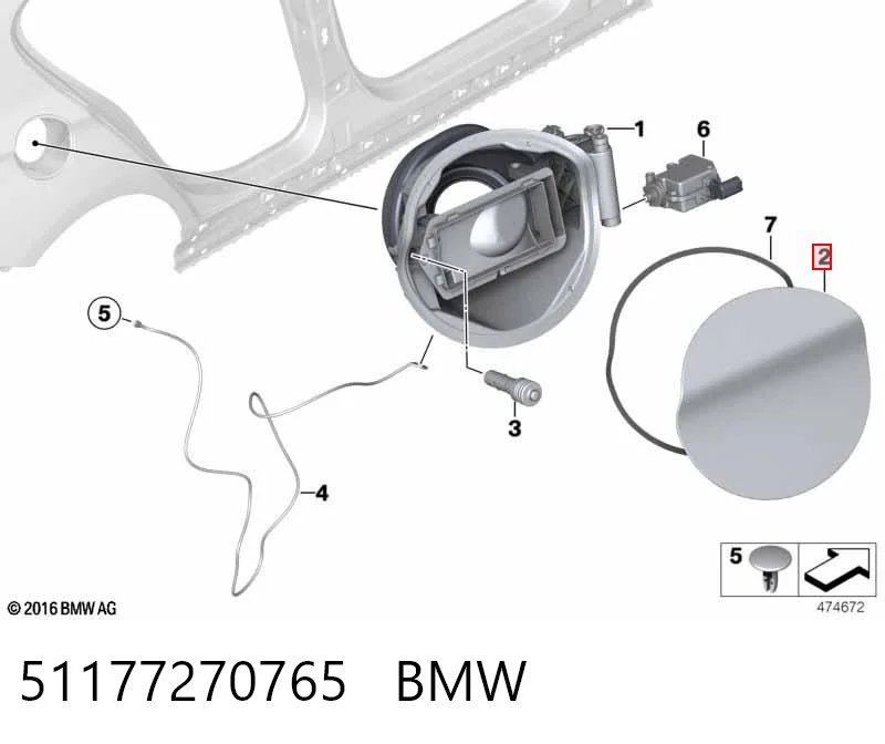 Alcapão do tanque de combustível BMW 1 F20 ao melhor preço