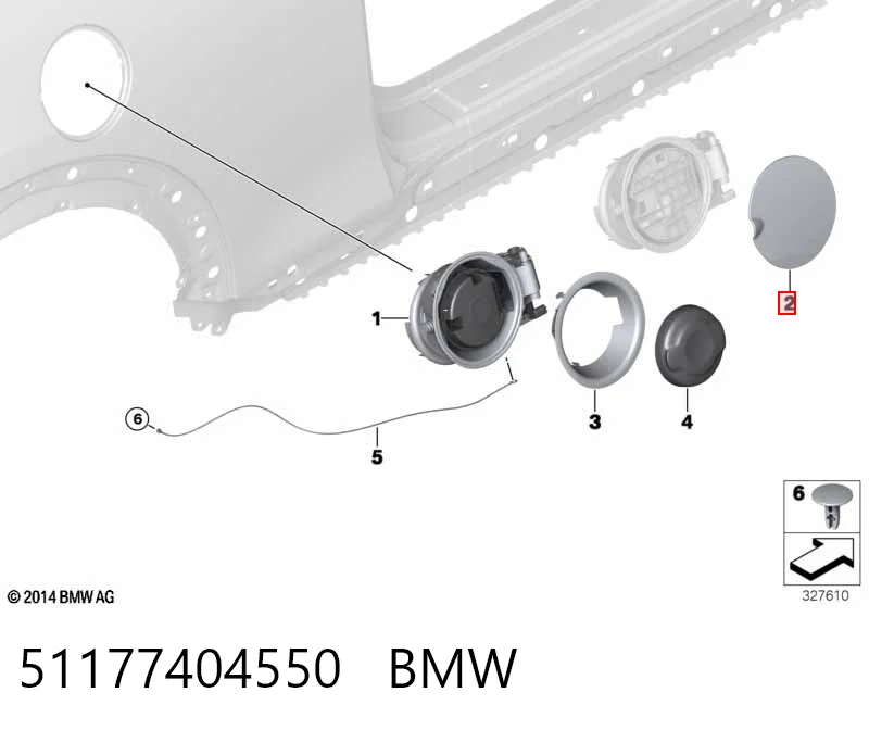 51177404550 BMW Alcapão do tanque de combustível