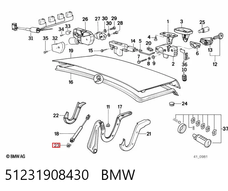 51231908430 BMW Braçadeira do silenciador traseira