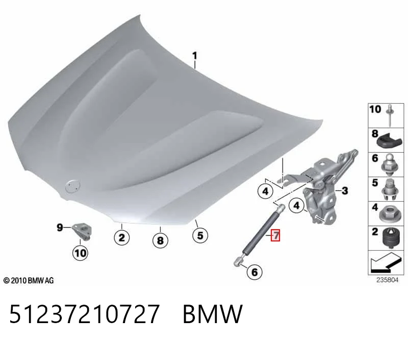 51237210727 BMW Amortecedor da capota