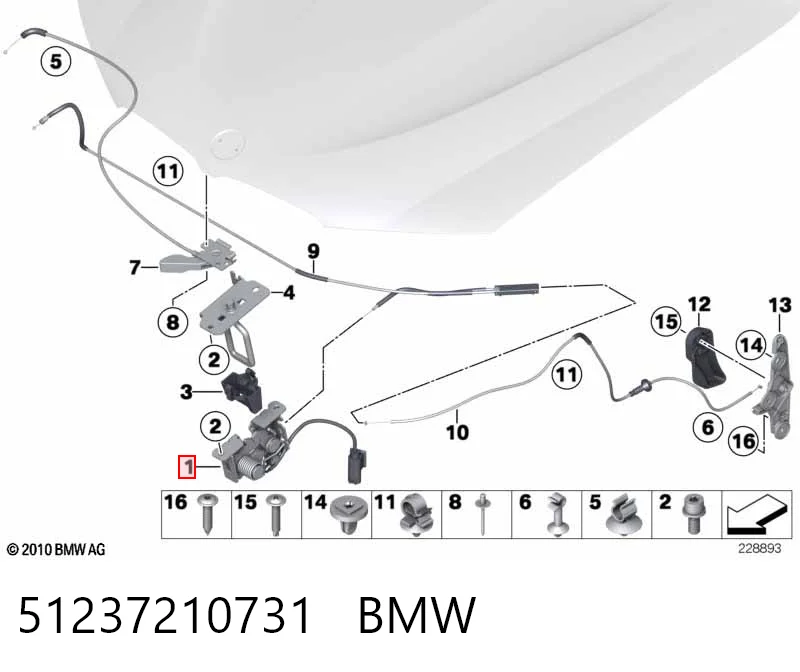 51237210731 BMW Fecho da capota