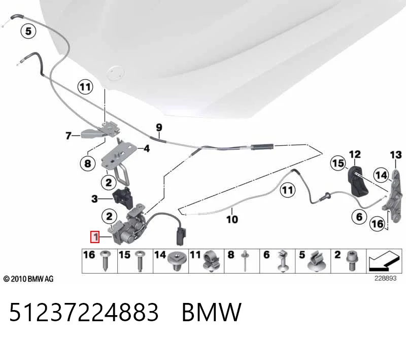 51237224883 BMW Fecho da capota