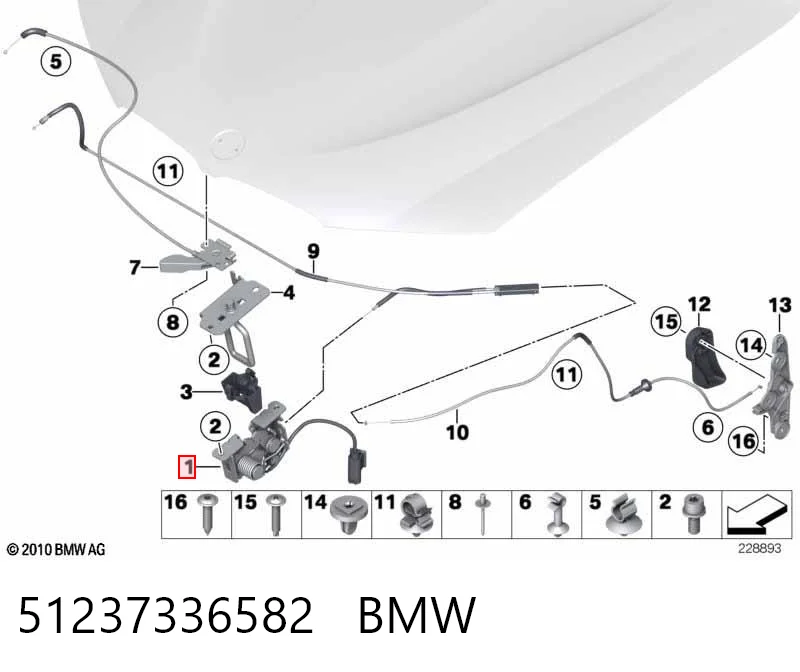 51237336582 BMW Fecho da capota