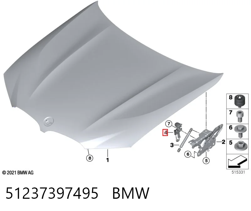 51237397495 BMW Pirotecnia do capô