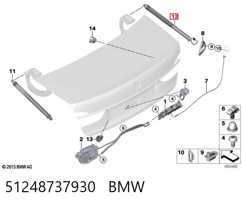 Compre Amortecedor de tampa de porta-malas (de 3ª/5ª porta traseira) BMW 7 
