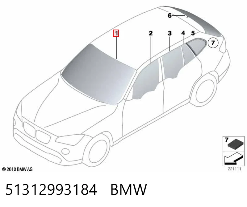  Pára-brisas BMW X1 SUV (E84) (2009 - 2015) 