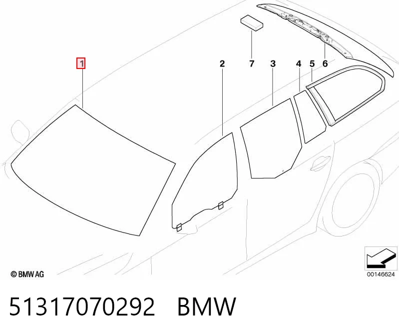Pára-brisas BMW 5  E61 ao melhor preço