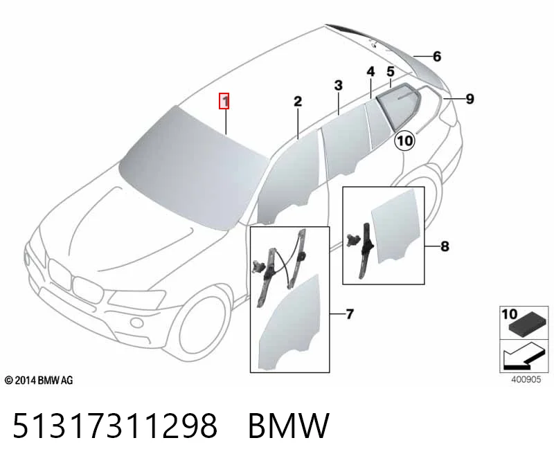Pára-brisas BMW X3  F25 ao melhor preço