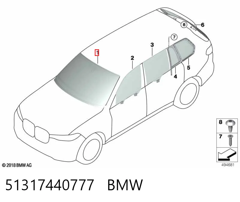 Pára-brisas BMW X5  G05, F95 ao melhor preço