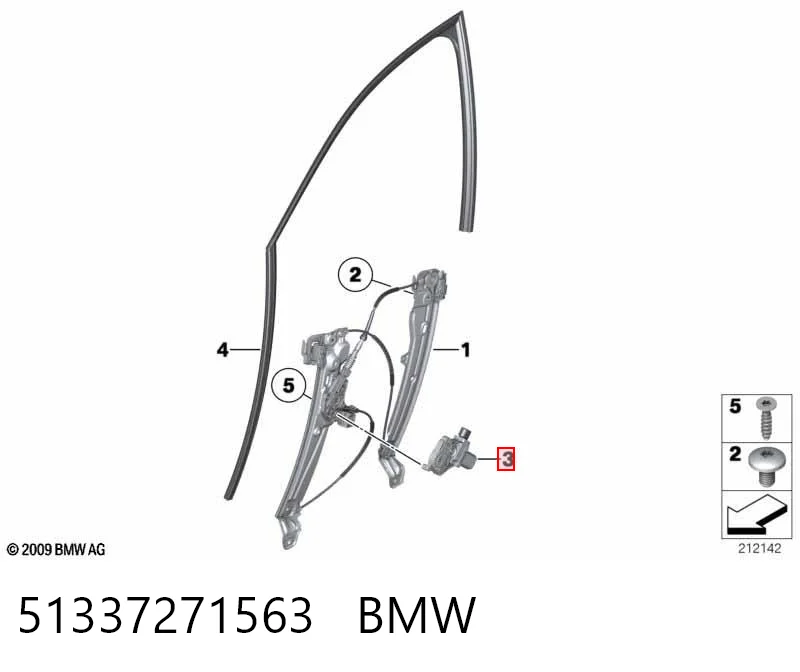 51337271563 BMW Motor de acionamento de vidro da porta dianteira esquerda