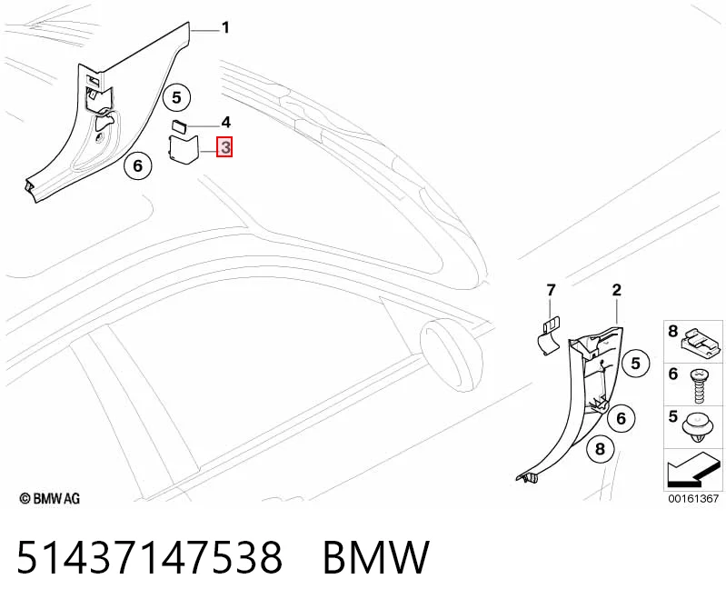 51437147538 BMW Tampa do conector de diagnóstico