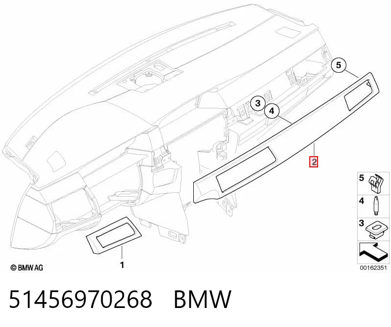 Botão de ativação do sinal de emergência para BMW 5  E61