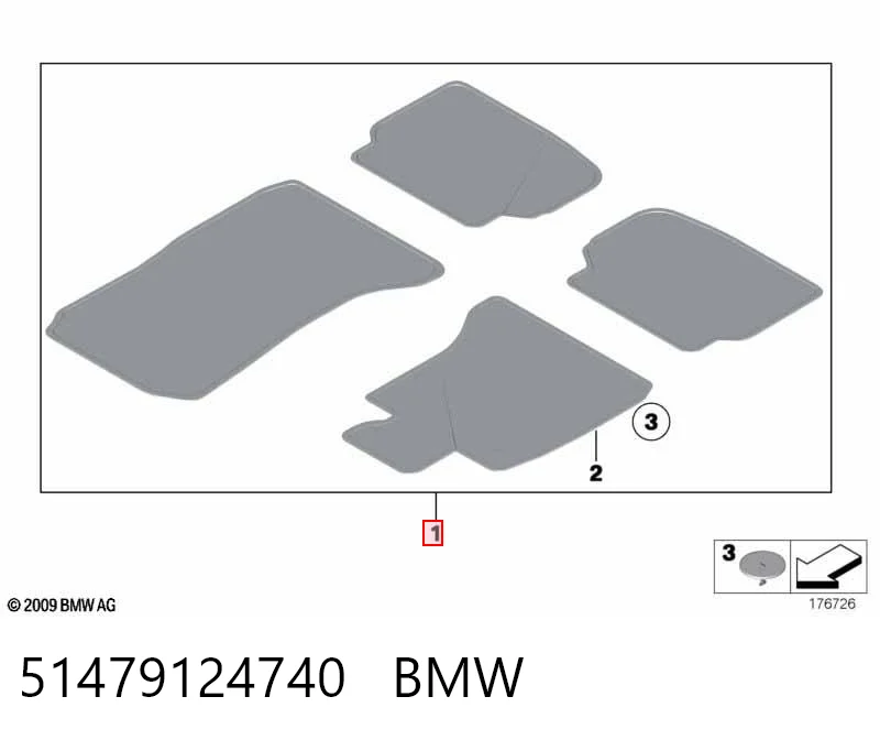 Tapetes dianteiros + traseiros, kit BMW 7 F01, F02, F03, F04 ao melhor preço