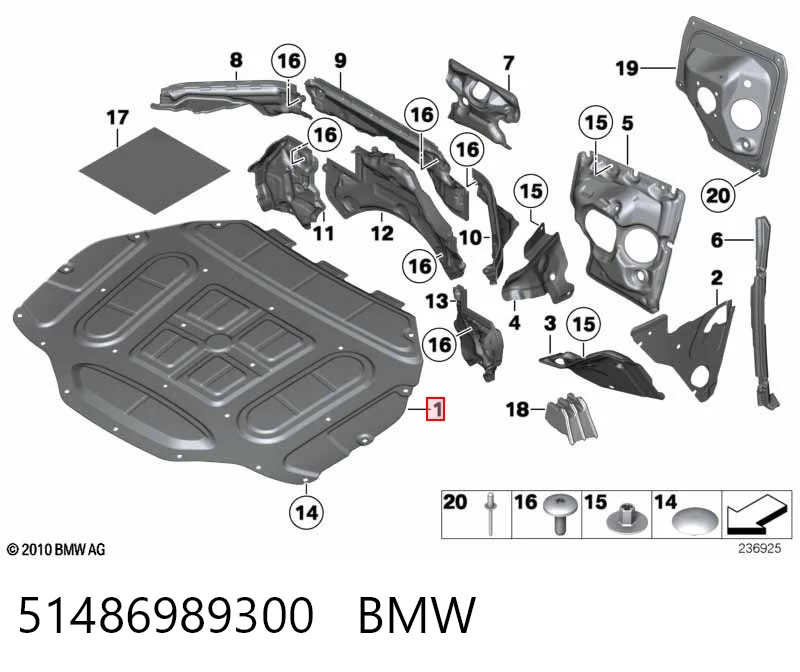 Isolamento de ruído da capota para BMW 7 F01, F02, F03, F04