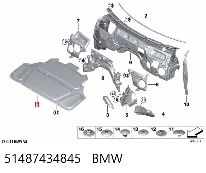 Isolamento de ruído da capota para BMW 3 G21, G81