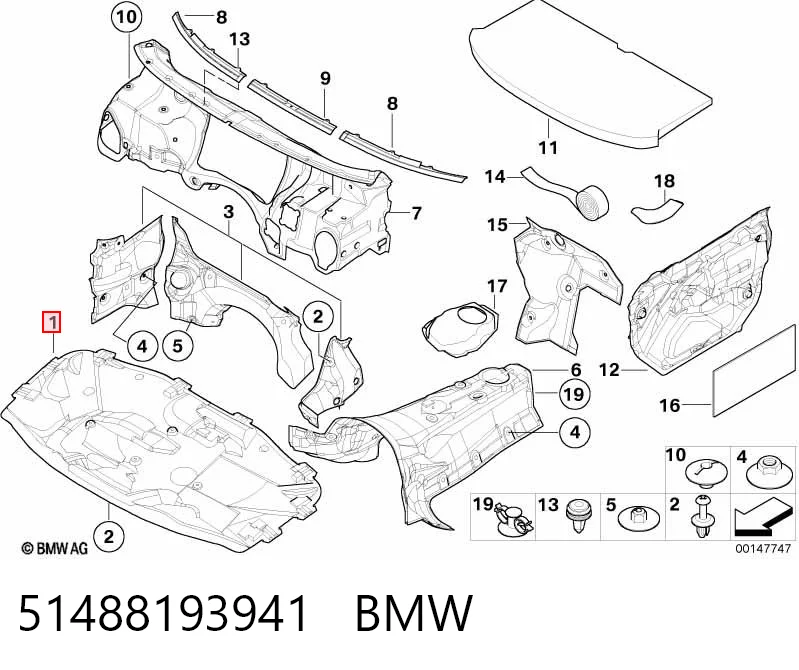 Isolamento de ruído da capota BMW 3 E46 ao melhor preço