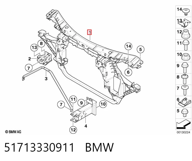 Suporte do radiador montado (painel de montagem de fixação das luzes) BMW X3 preço, a partir de 96,93 USD