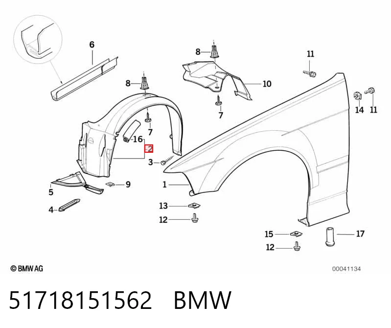 Guarda-barras direito do pára-lama dianteiro BMW 3  E36 ao melhor preço