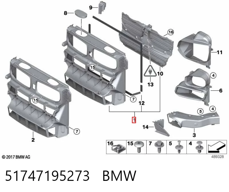 Suporte do radiador montado (painel de montagem de fixação das luzes) BMW X6 E71 ao melhor preço