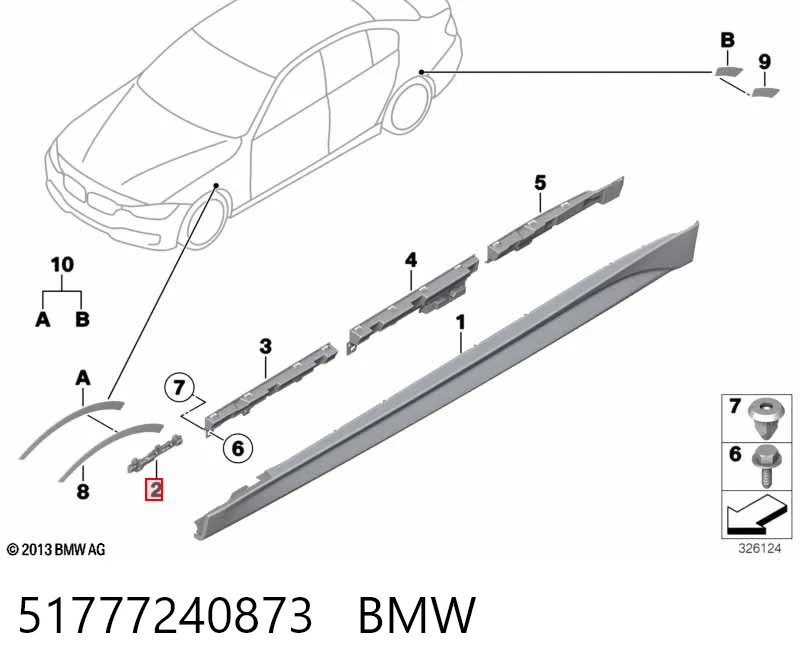 51777240873 BMW Suporte de acesso (fixação)