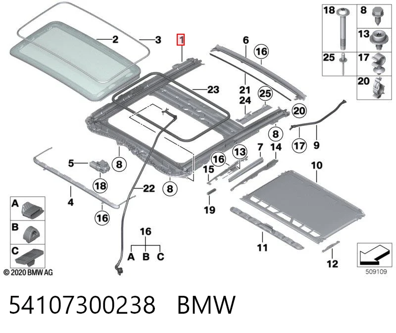 54107300238 BMW Chassi de alcapão