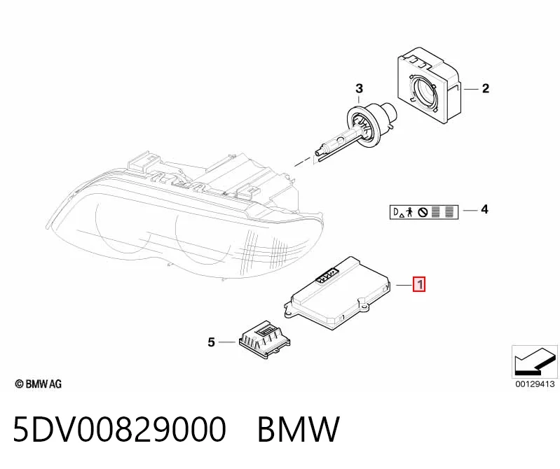 5DV00829000 BMW Unidade de encendido (xénon)