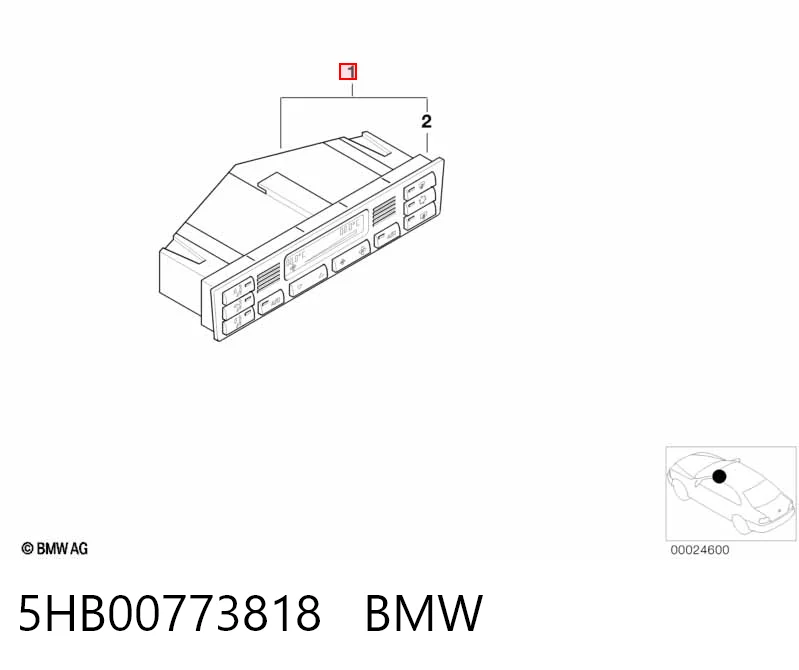 Unidade de controlo dos modos de aquecimento/condicionamento para BMW 3  E46
