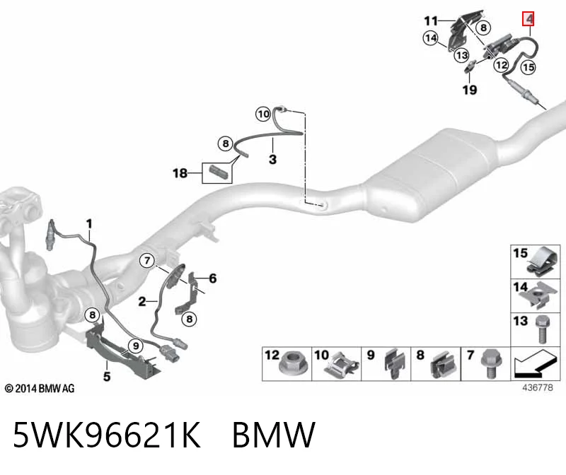 5WK96621K BMW Sensor de óxidos de nitrogênio NOX