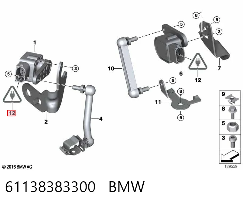 61138383300 BMW Desengate (ficha) das luzes