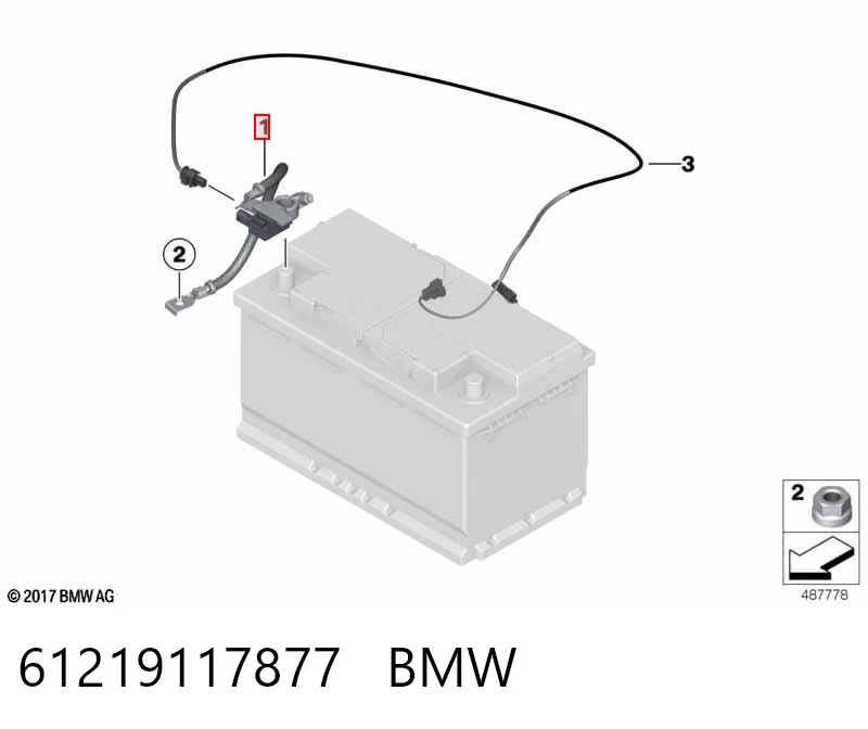 61219117877 BMW Relê de controlo de carga da PILHA