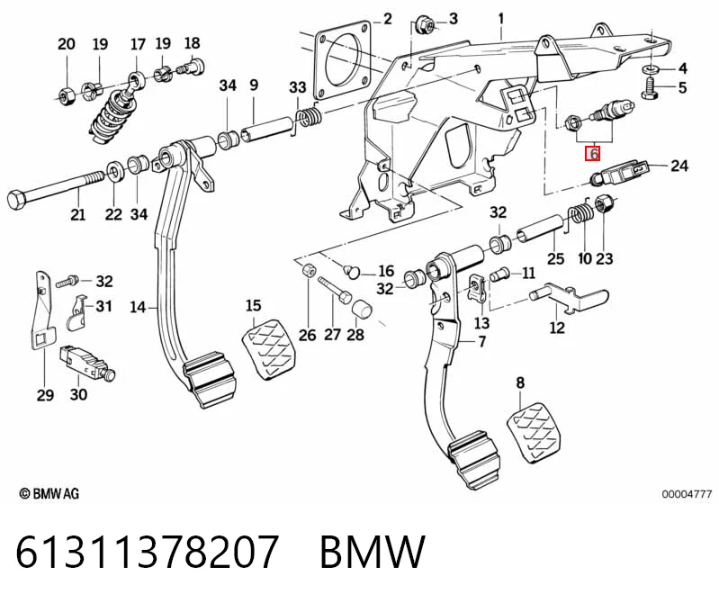 61311378207 BMW Sensor de ativação do sinal de parada