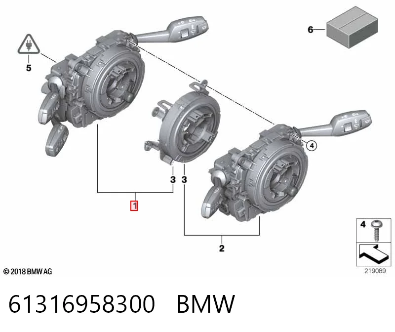 Comutador instalado na coluna da direção, montado para BMW 1  E81