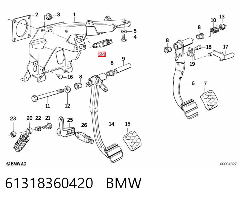 61318360420 BMW Sensor de ativação do sinal de parada