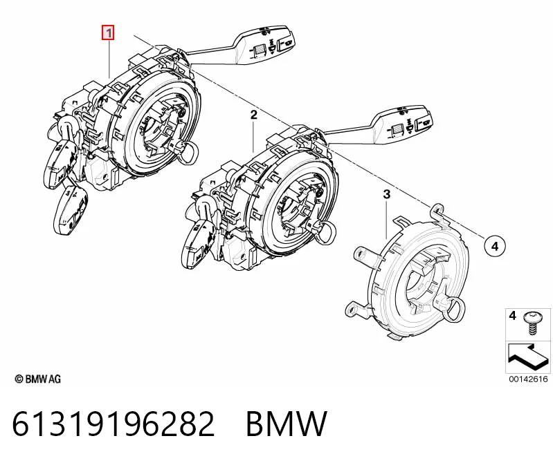 Comutador instalado na coluna da direção, montado BMW X6 E71 ao melhor preço