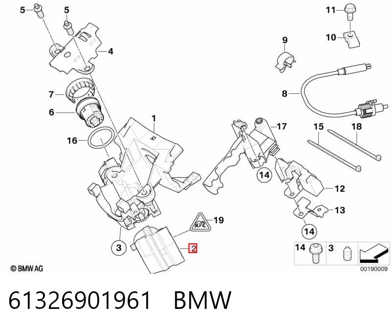 61326901961 BMW Grupo de contato de fecho de ignição