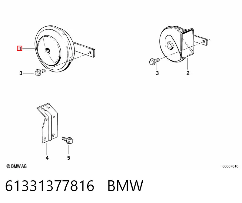 Sinal sonoro (cláxon) BMW 5 E34 ao melhor preço