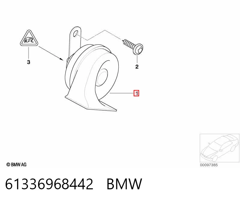 Sinal sonoro (cláxon) BMW 7 E65, E66, E67 ao melhor preço