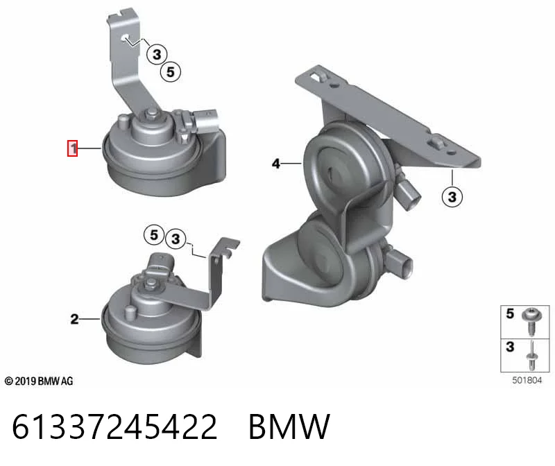 Sinal sonoro (cláxon) para BMW 1 F21