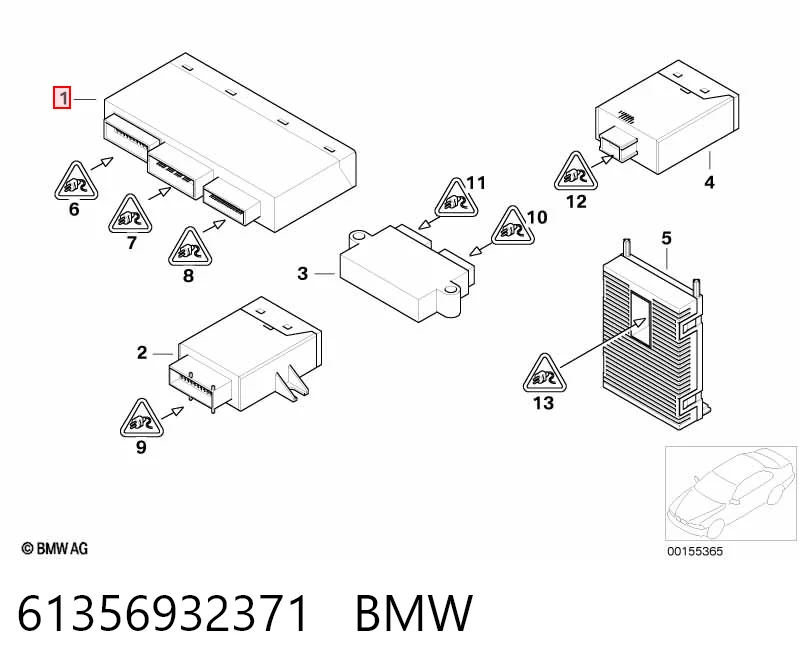 61356932371 BMW Unidade de conforto