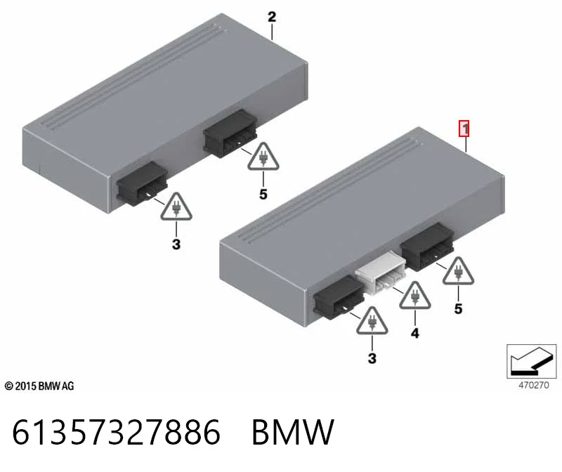 61357327886 BMW Módulo de direção (Centralina eletrônica) de abertura de tampa de porta-malas (de 3ª/5ª porta traseira)