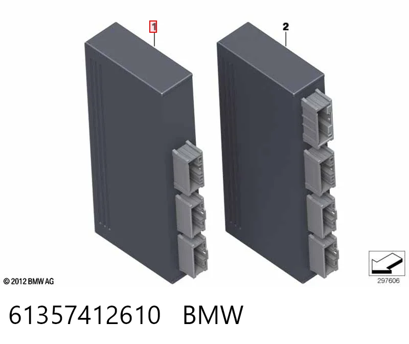 61357412610 BMW Módulo de direção (Centralina eletrônica) de abertura de tampa de porta-malas (de 3ª/5ª porta traseira)