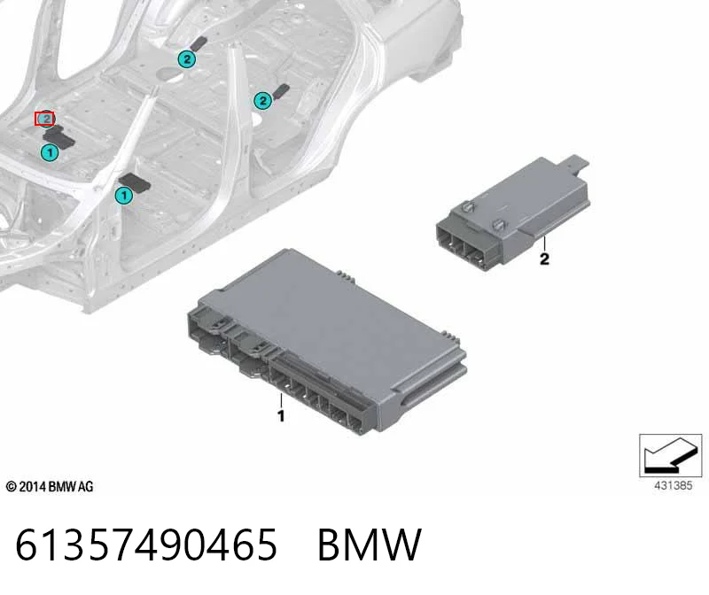 61357490465 BMW Módulo de controle do assento dianteiro