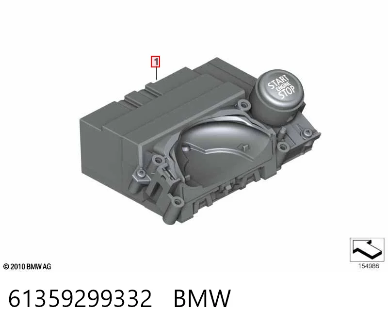 61359299332 BMW Botão de arranco de motor