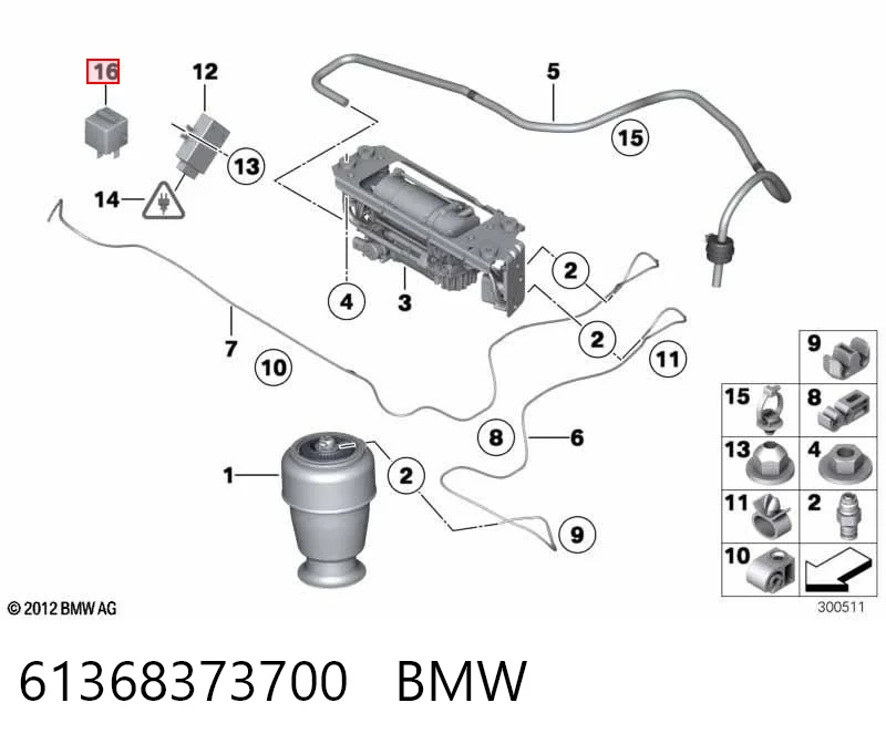 61368373700 BMW Relê de pisca-pisca