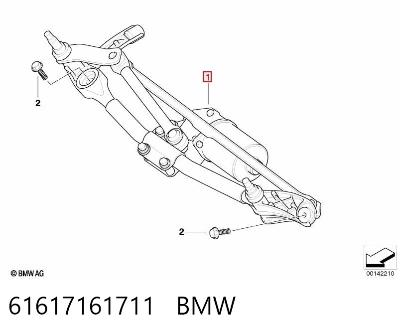 61617161711 BMW Trapézio de limpador pára-brisas