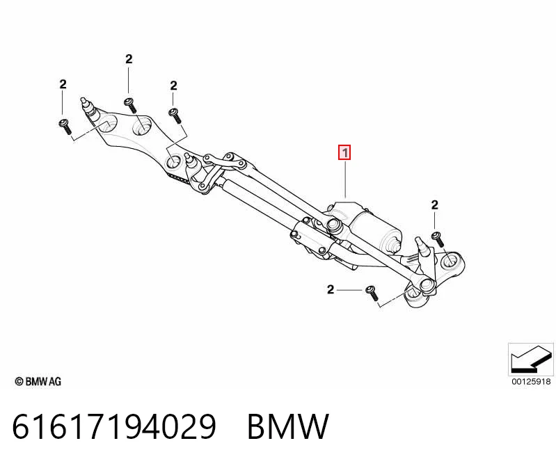 61617194029 BMW Trapézio de limpador pára-brisas