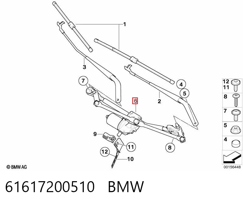 61617200510 BMW Trapézio de limpador pára-brisas
