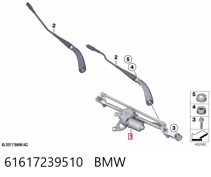 Trapézio de limpador pára-brisas para BMW 1  F20